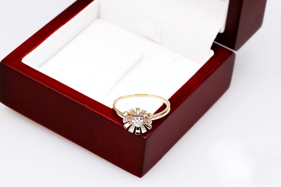 Emaga Złoty pierścionek PXD1876 - Diament